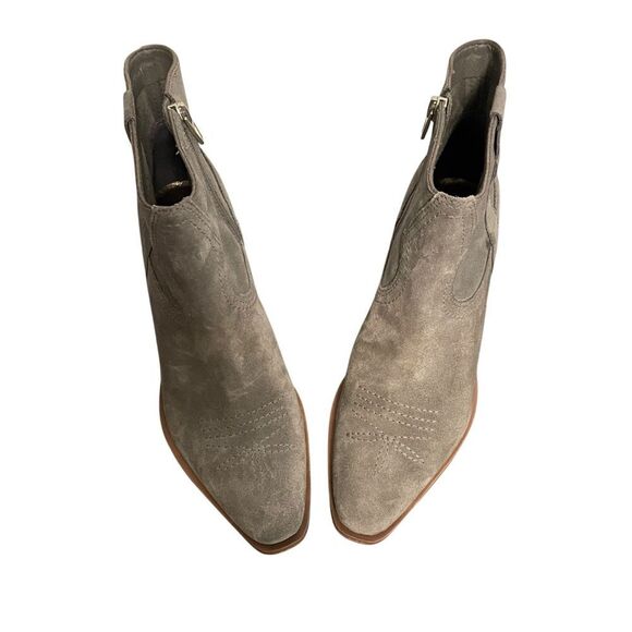 Dolce Vita Silma Western Suede Leather Booties Gray Size 7.5 NEW - Picture 3 of 6